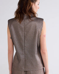 Sleeveless glittery top