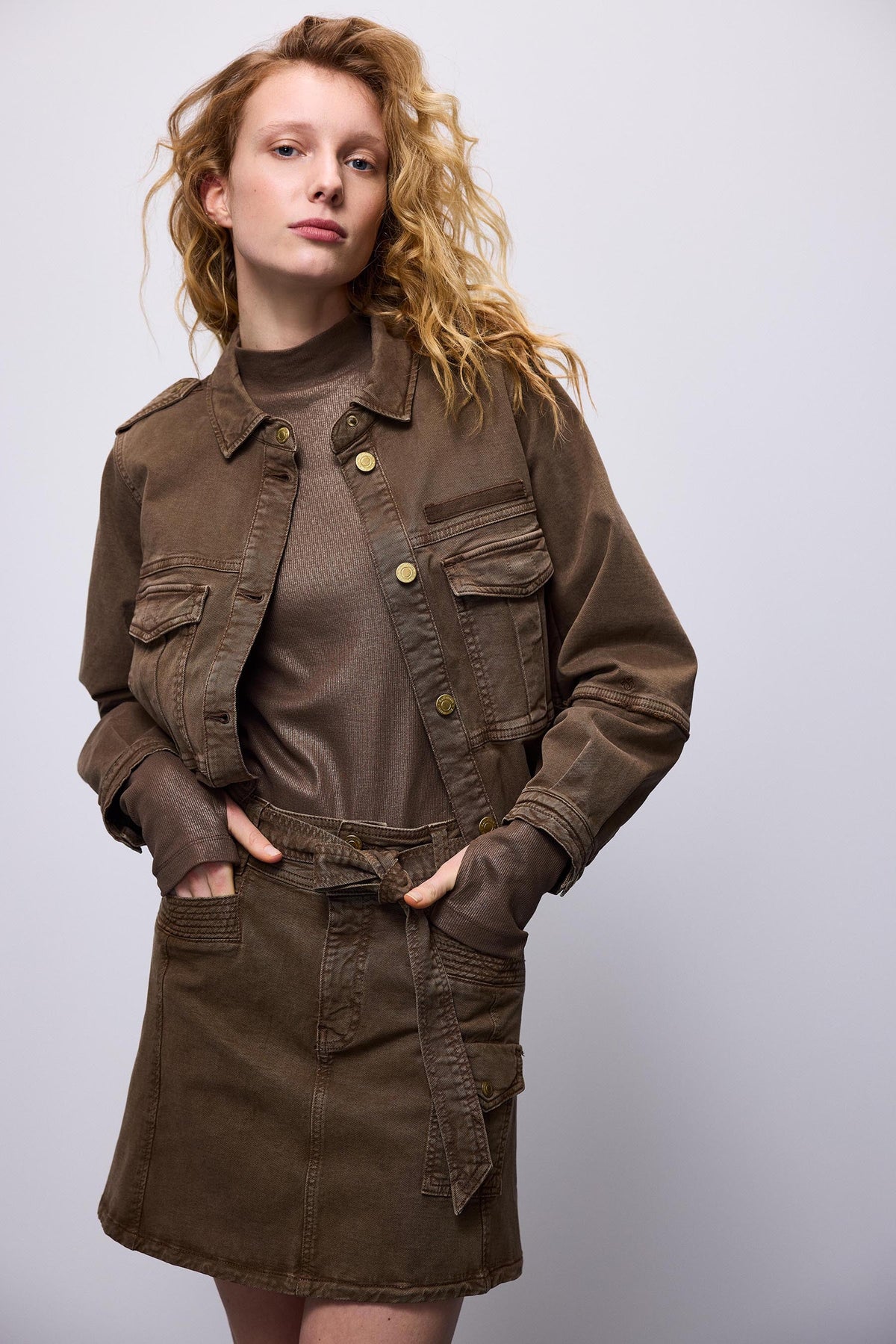 Army-stretch twill jacket