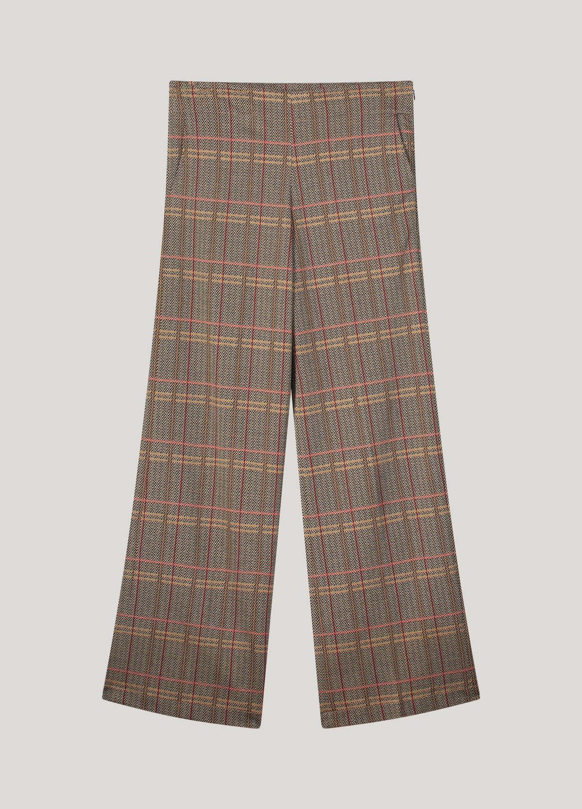 Wide trousers with zigzag pattern