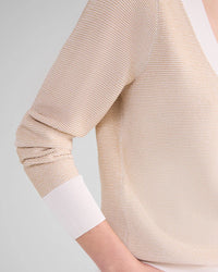 V-neck lurex jumper