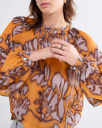 Top Spicy Orange Print