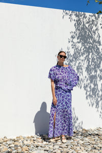 Purple Floral Maxi Dress