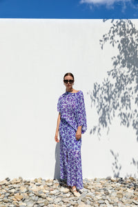 Purple Floral Maxi Dress