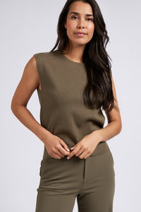 Sleeveless Sweater with Cutout