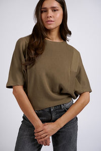 Soft Round Neck Sweater Short Sleeves